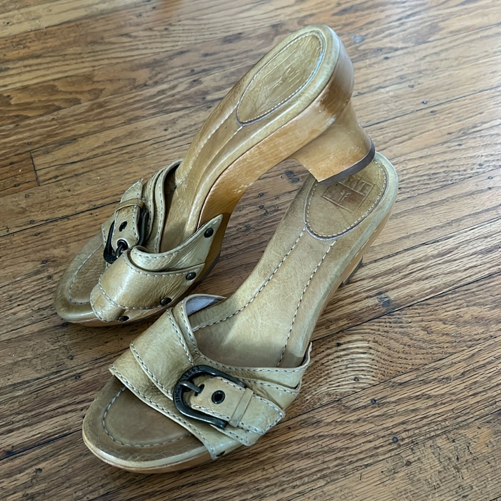 Frye wooden sandals